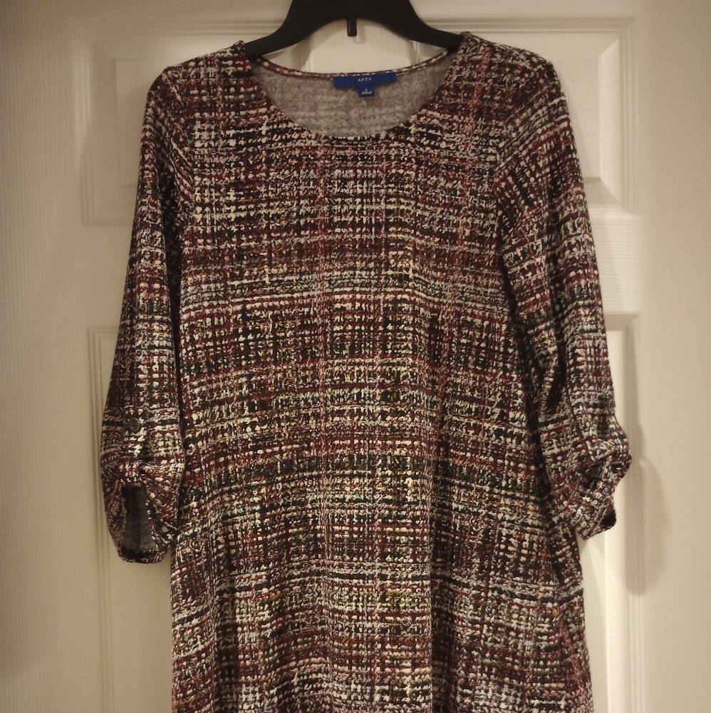 Earth toned knee length dress
